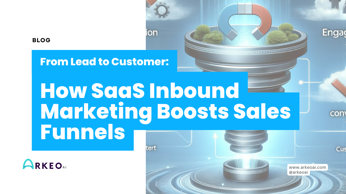  SaaS inbound marketing boosting sales funnels. The image illustrates the various stages of the funnel, including Attraction, Engagement, Conversion, and Customer, each with corresponding icons. 