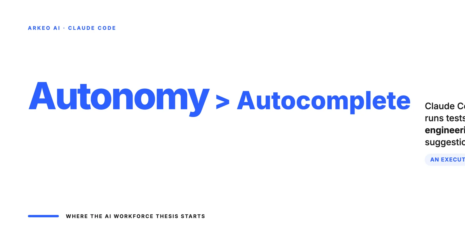 Claude Code delivers autonomous engineering execution beyond autocomplete, reading codebases editing files running tests and opening PRs