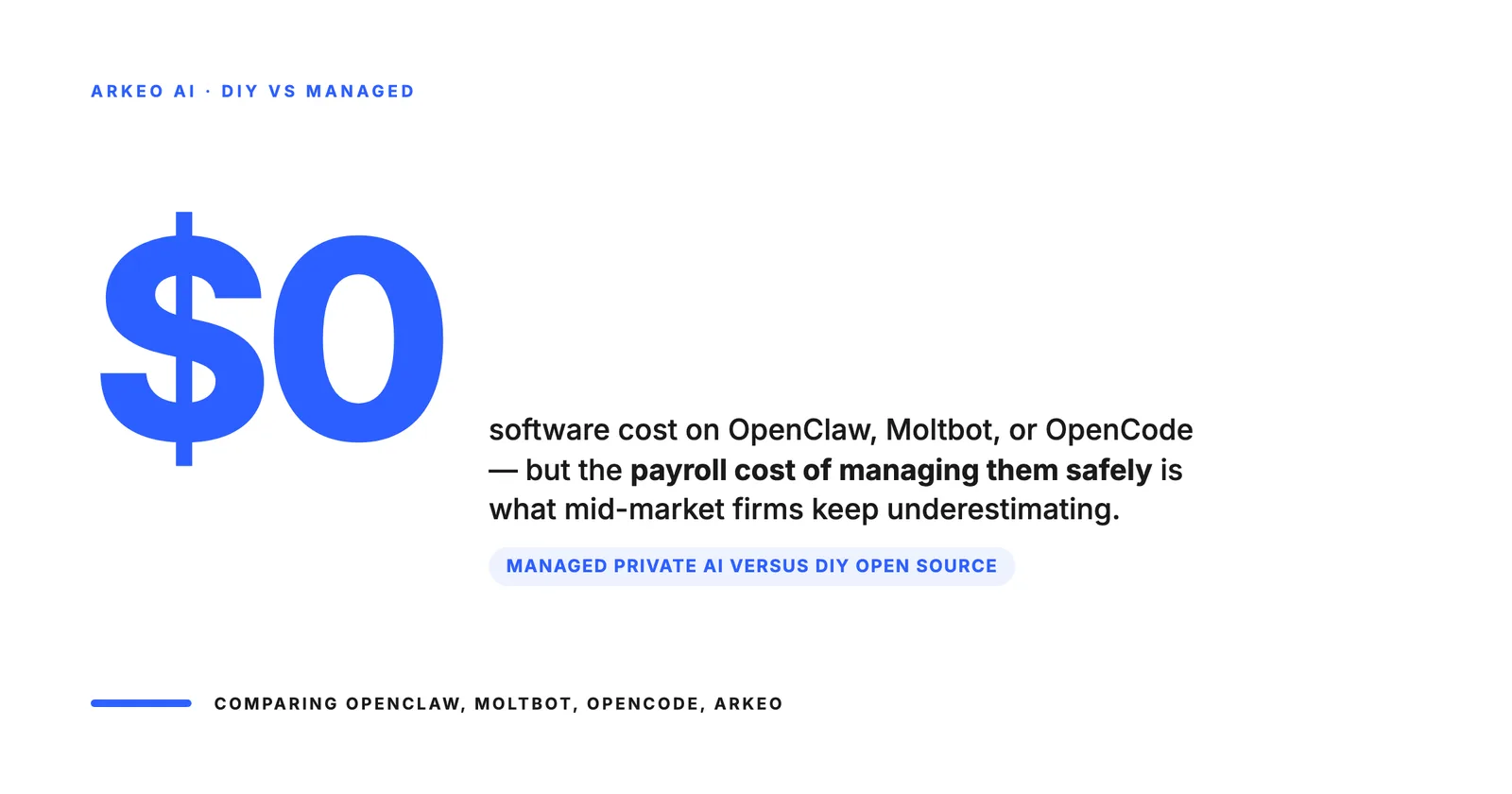 OpenClaw and alternatives software is free but managing private AI safely is the real mid-market cost